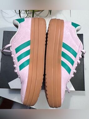 Womens Adidas Gazelle Women's Platform Sneaker 8.5 💕 Pink 💕 VL Court Bold Shoes